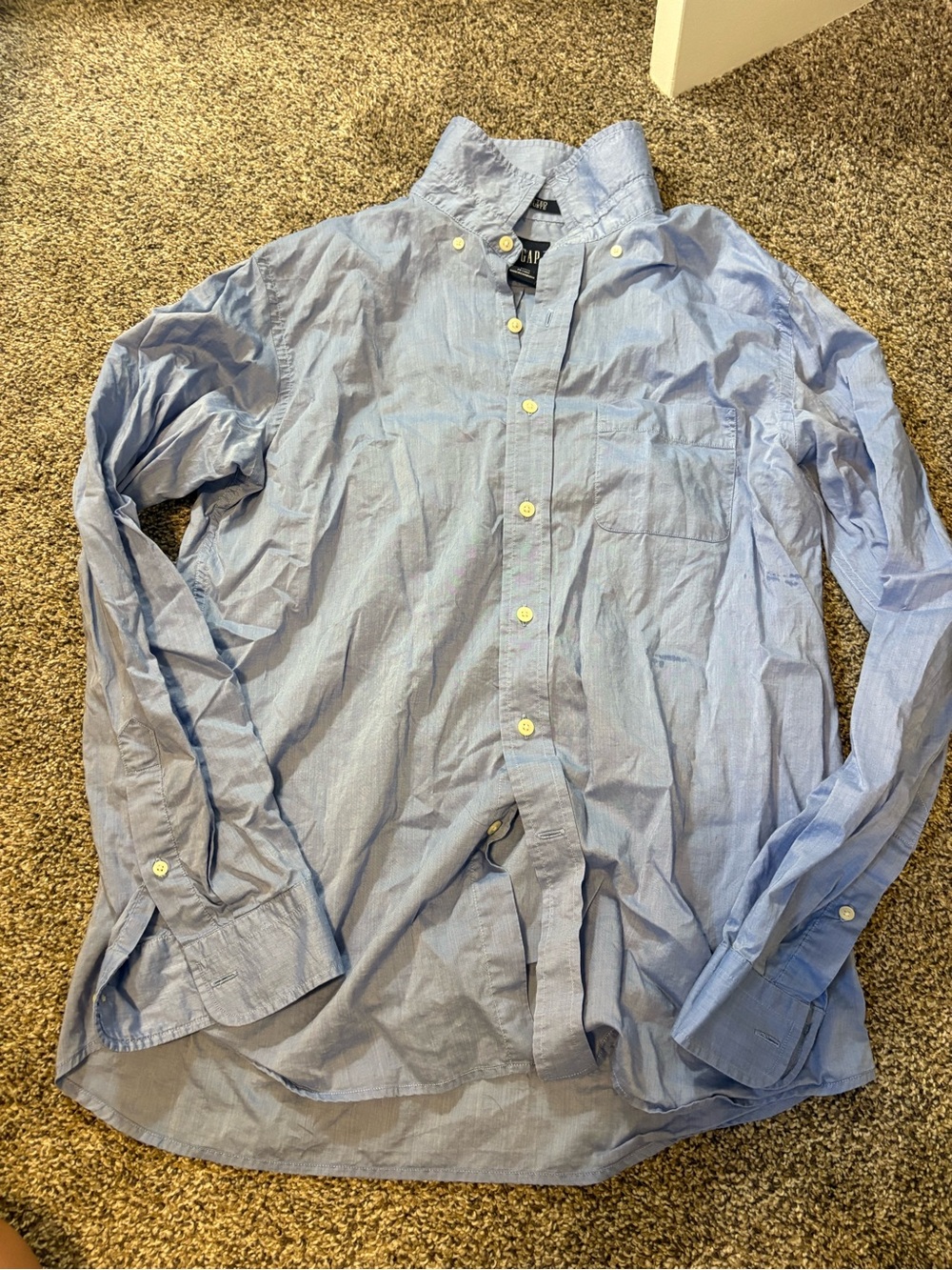 GAP Light Blue Button-Down Oxford Shirt